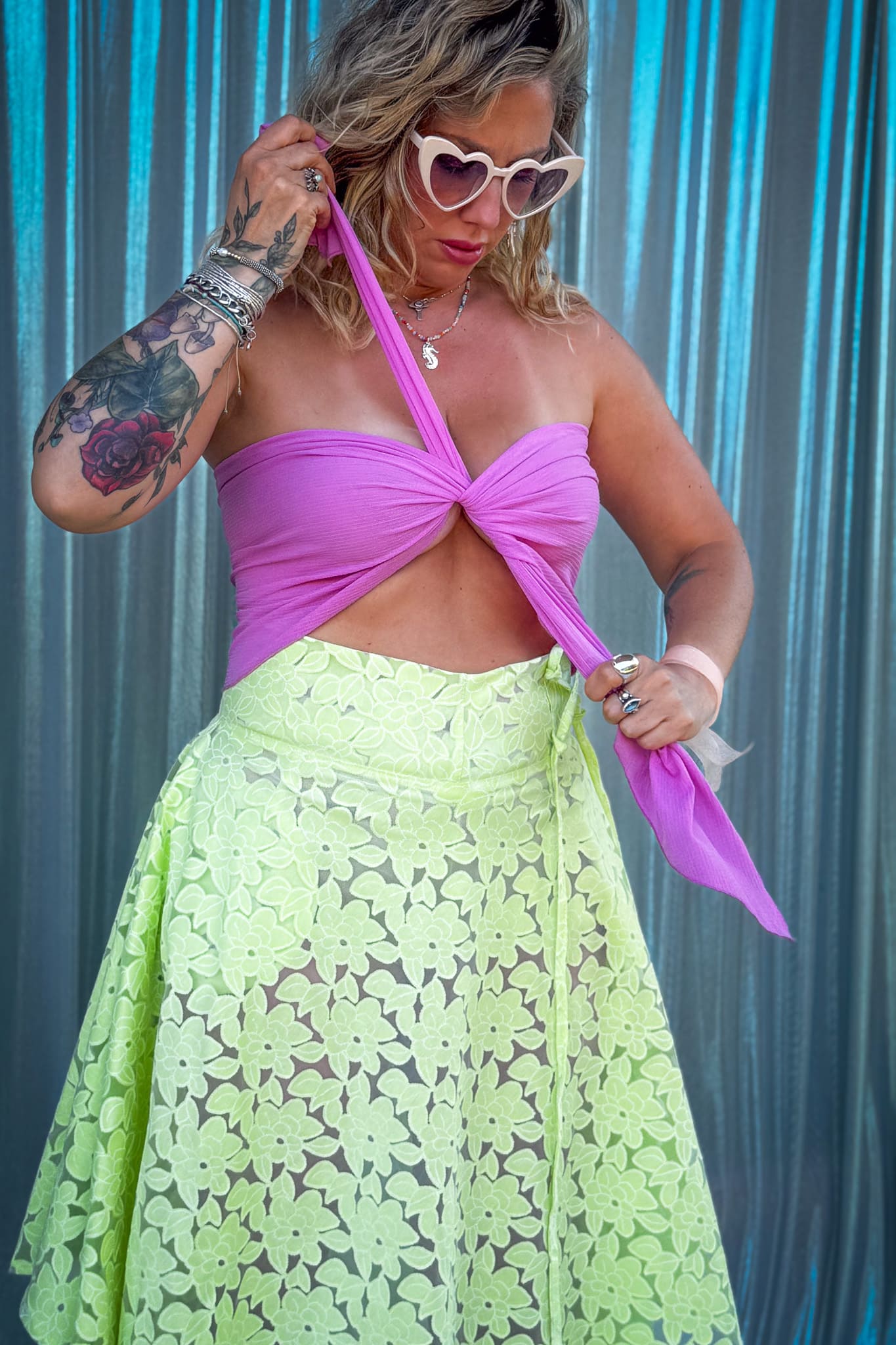 Falda Spice Girls / verde lima