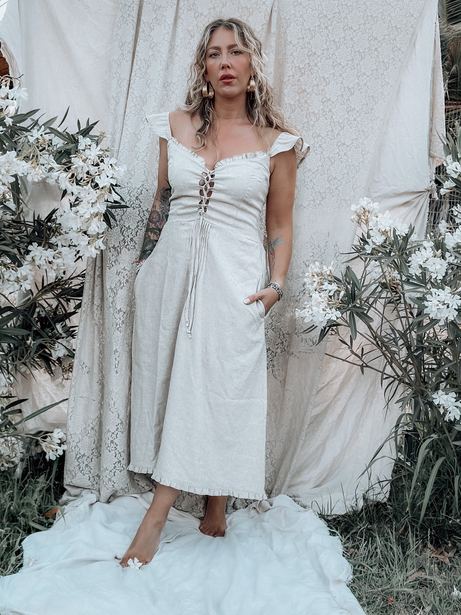 Vestido Bellucci beige