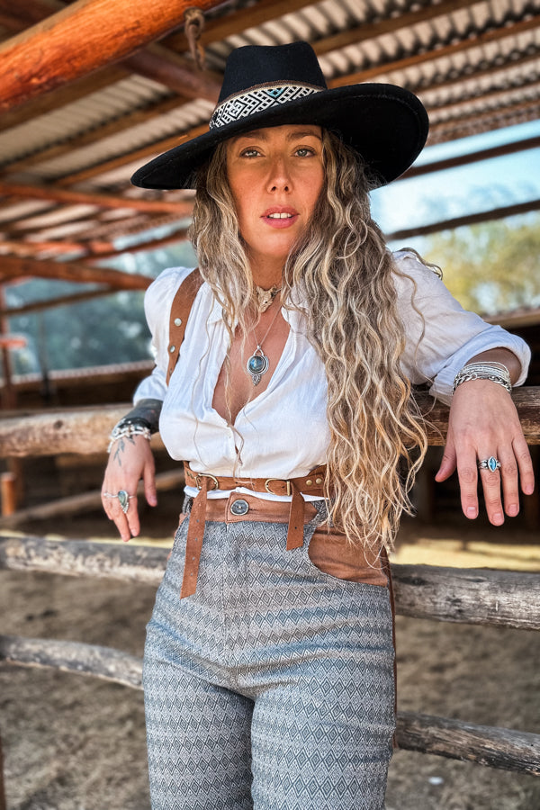 Pantalón Potra / Verde grisáceo