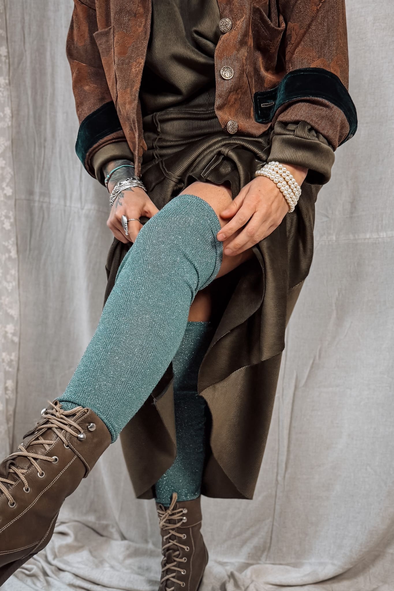 Polainas Lilit / verde brillos