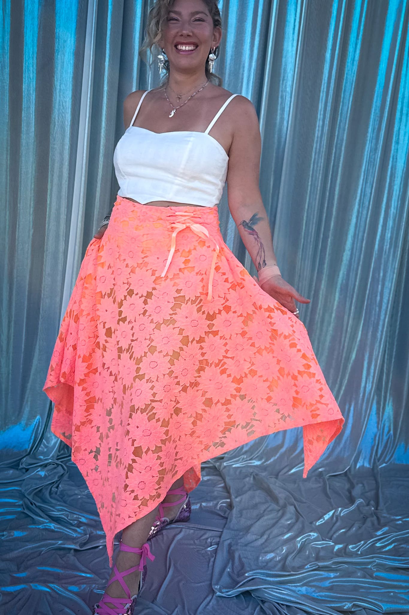 Falda Spice Girls / naranja.