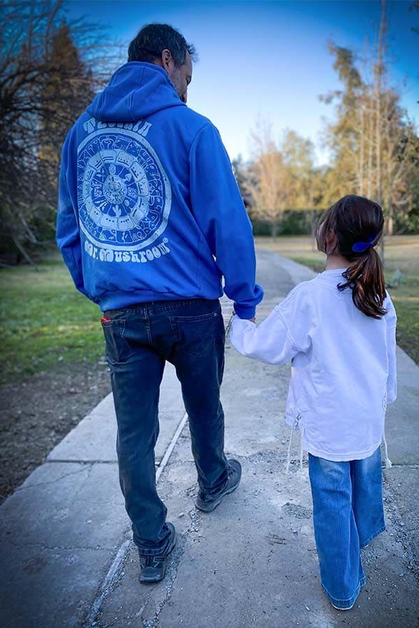 Poleron Tzolkin / azul piedra. - LadyMushroom