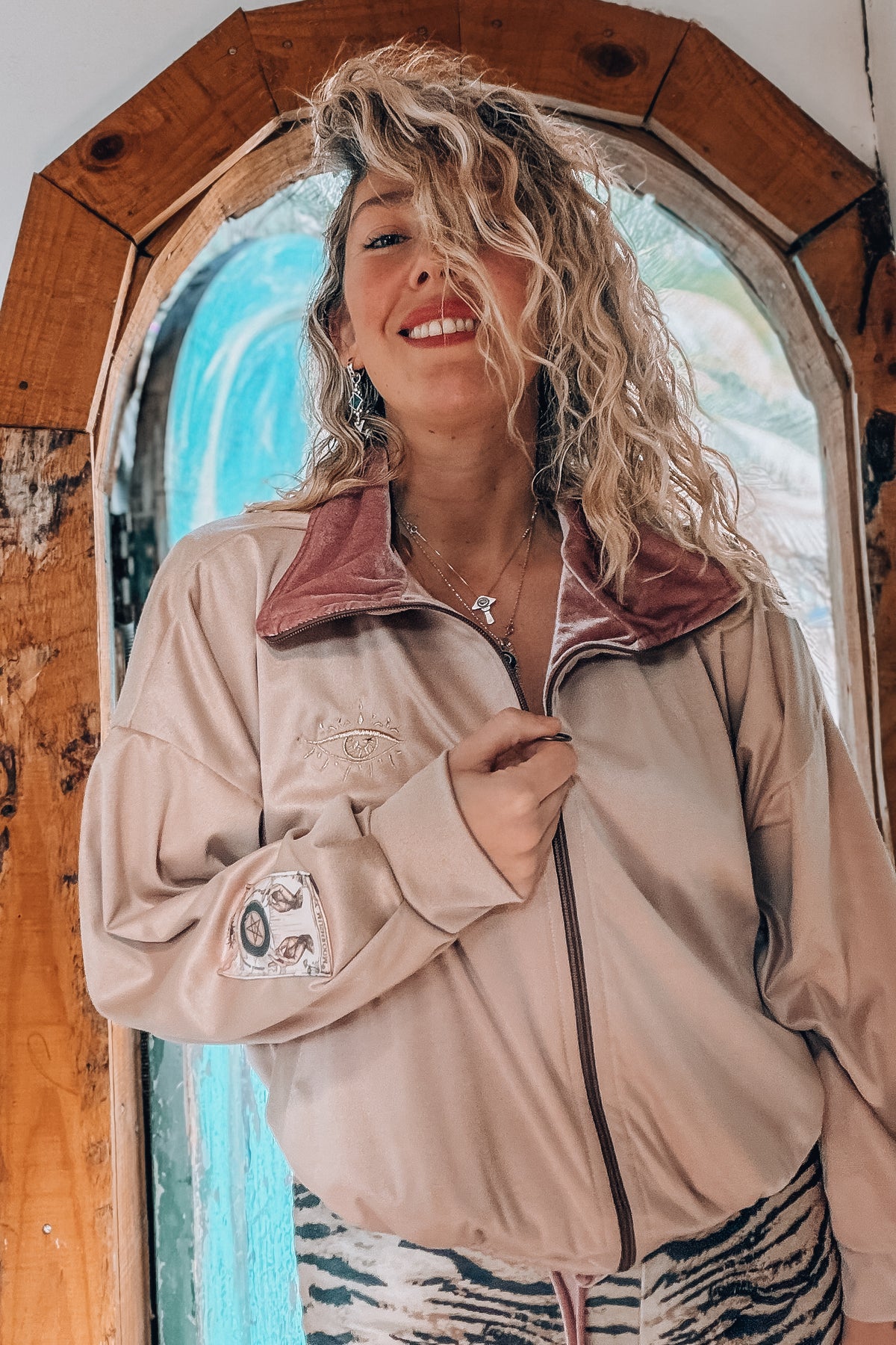 NUEVA! Chaqueta Palo rosa / Reina Oros
