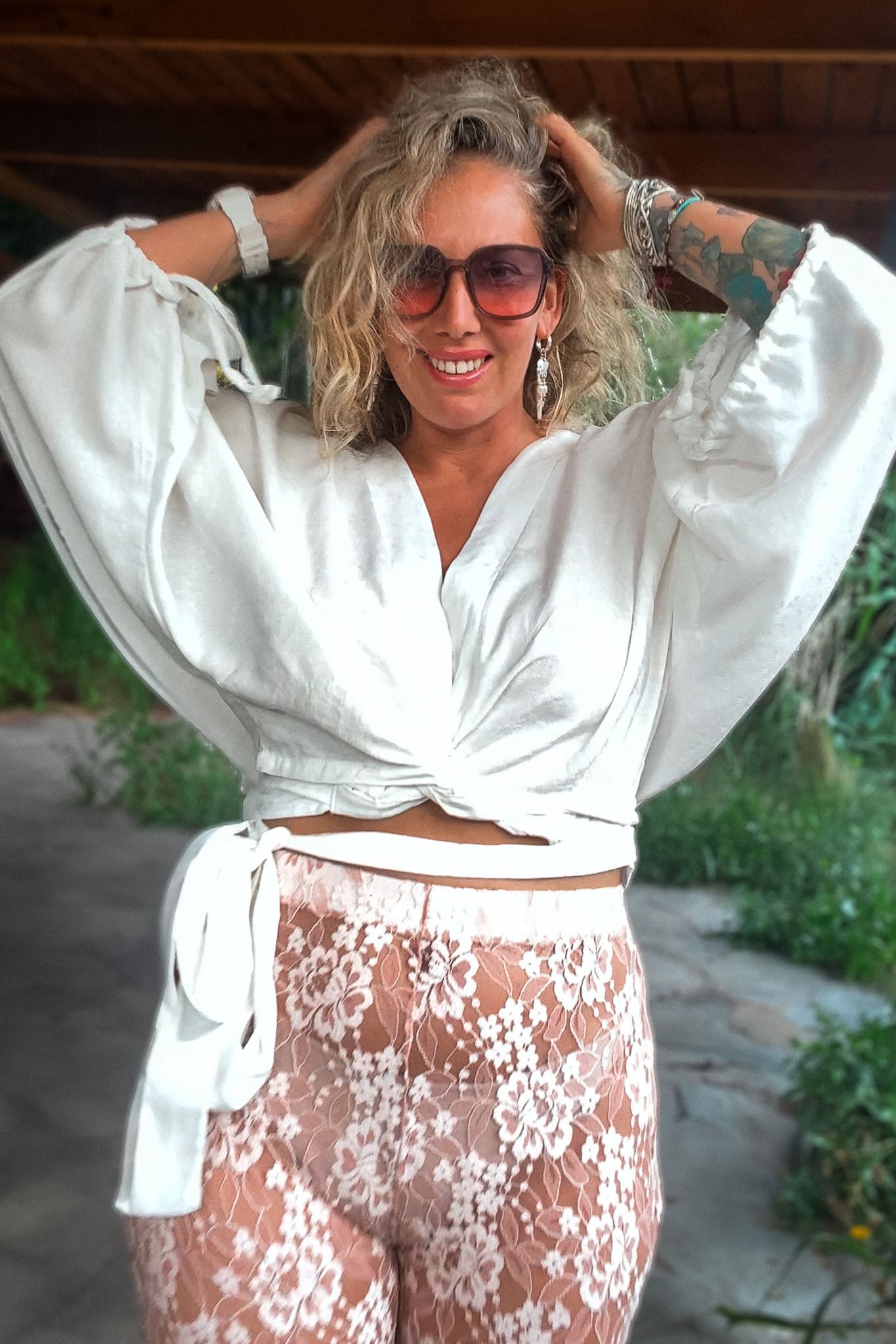 Pantalón Boho encaje.