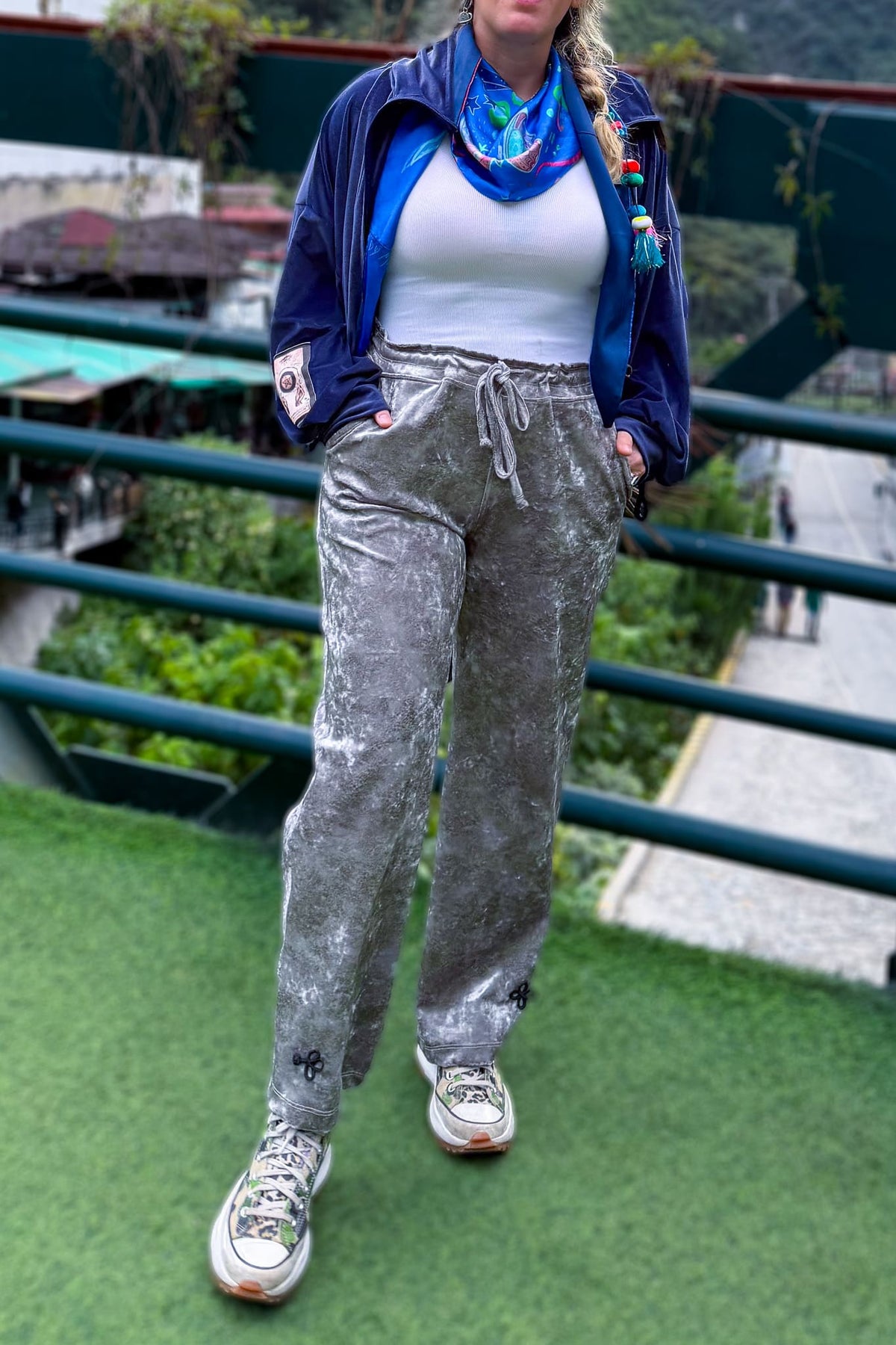 Pantalón Relax Plata