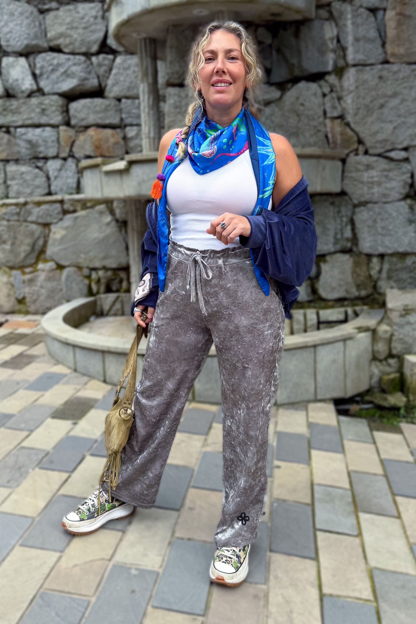 Pantalón Relax Plata