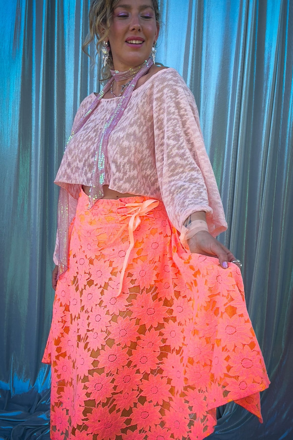 Falda Spice Girls / naranja.