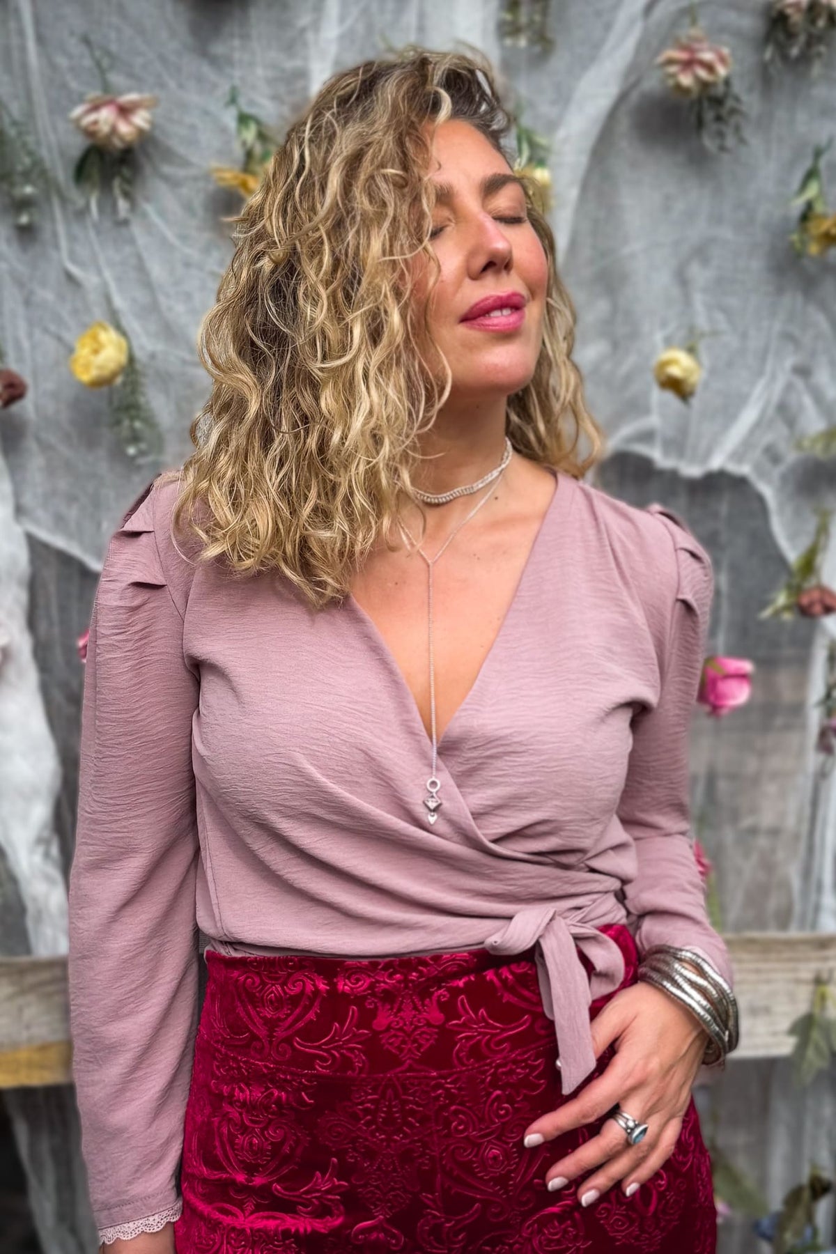 Blusa Rosita / palo rosa.