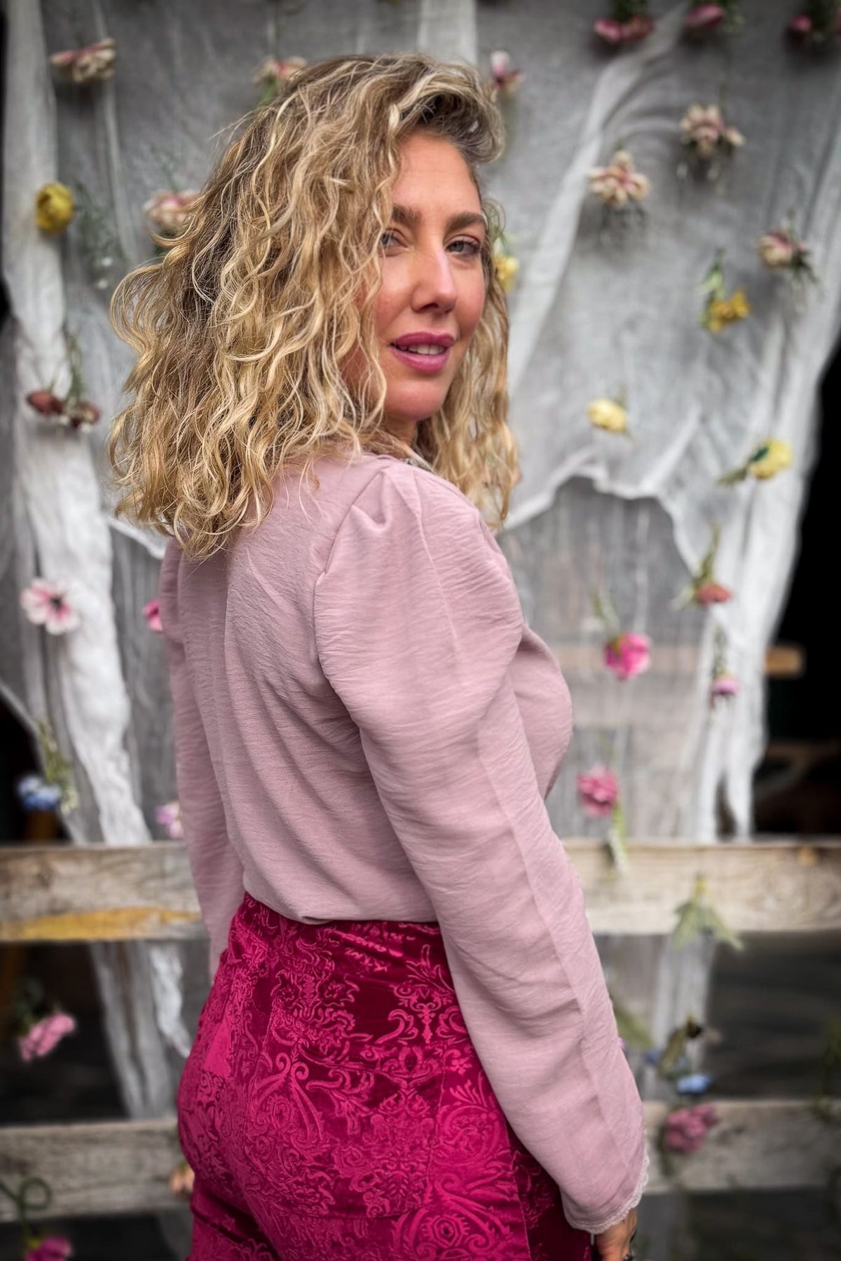 Blusa Rosita / palo rosa.