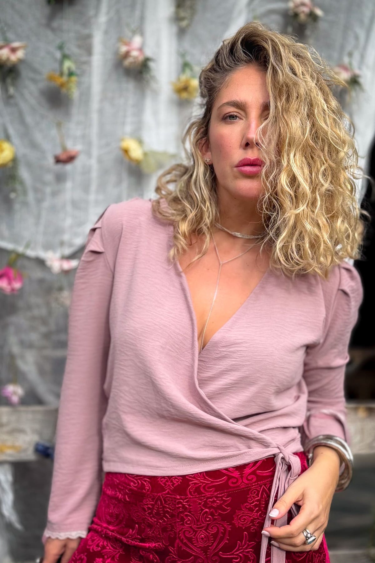 Blusa Rosita / palo rosa.