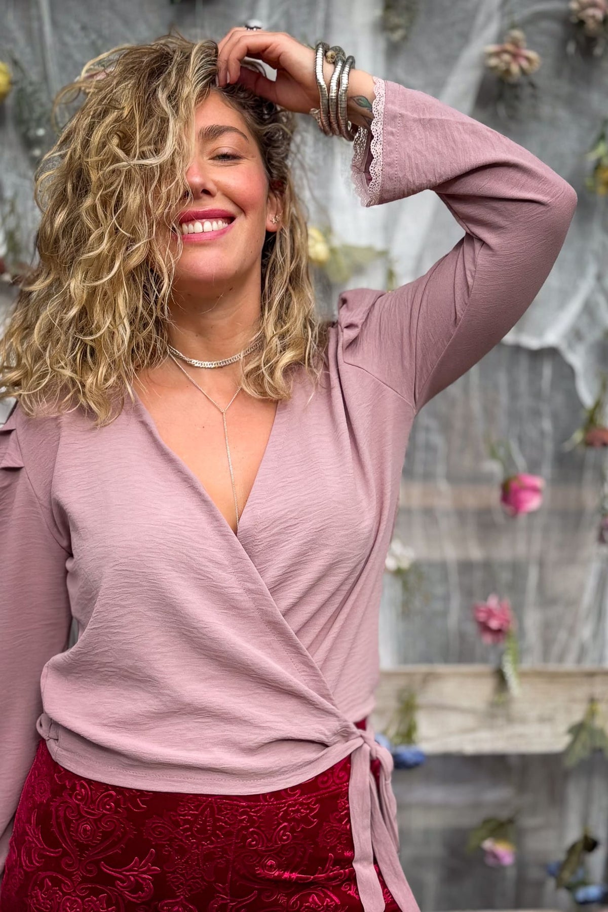 Blusa Rosita / palo rosa.