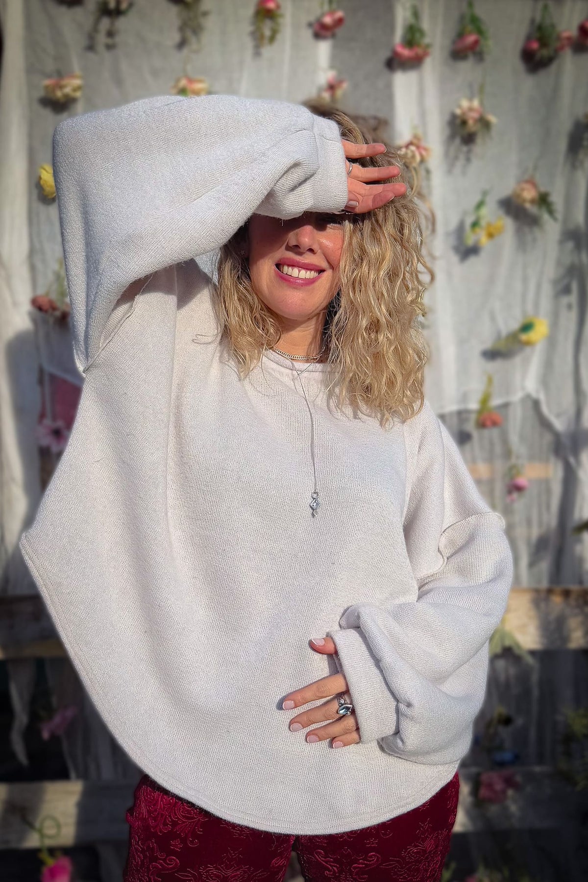 Poleron Pura vida / perla.