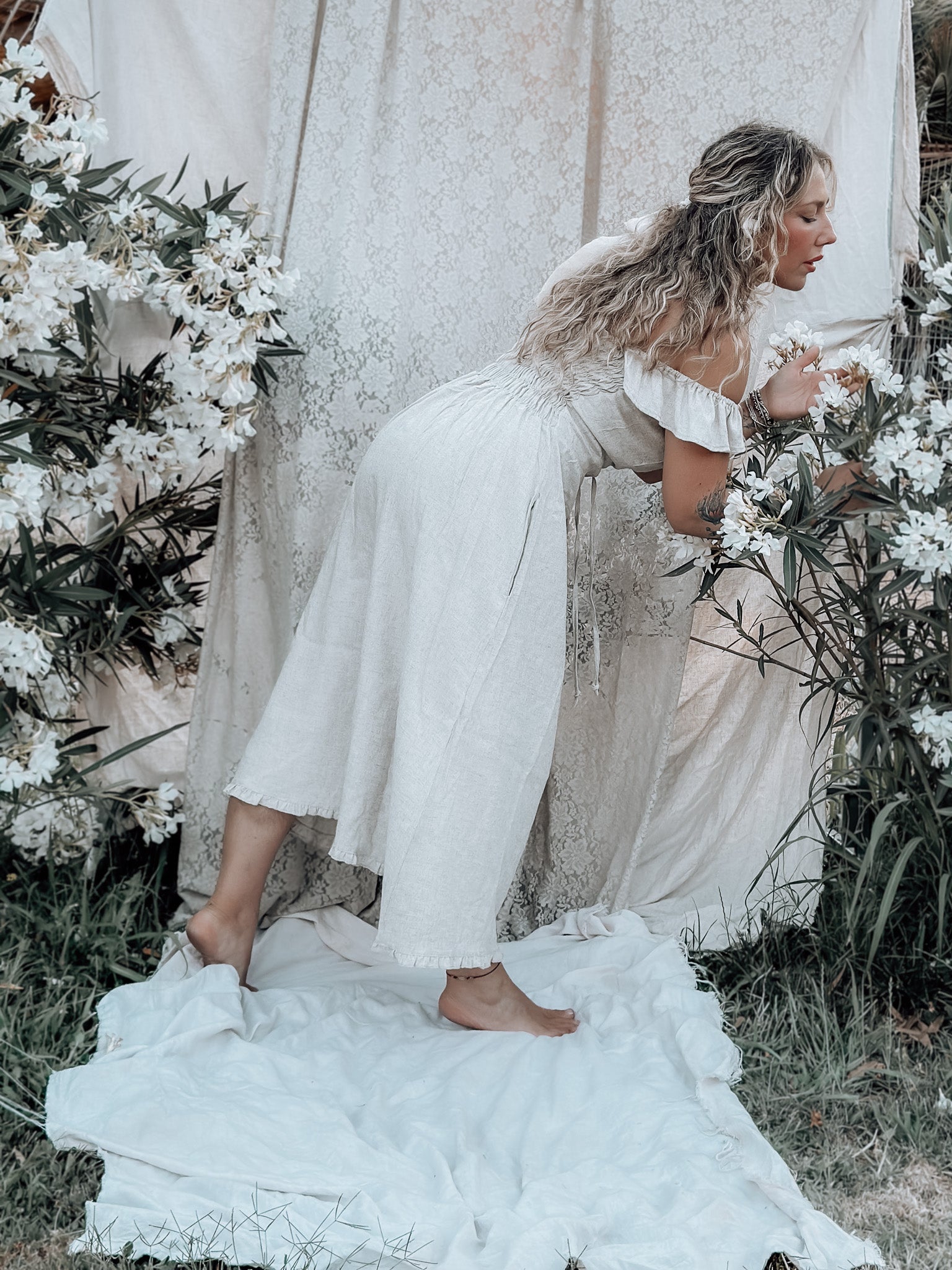 Vestido Bellucci beige