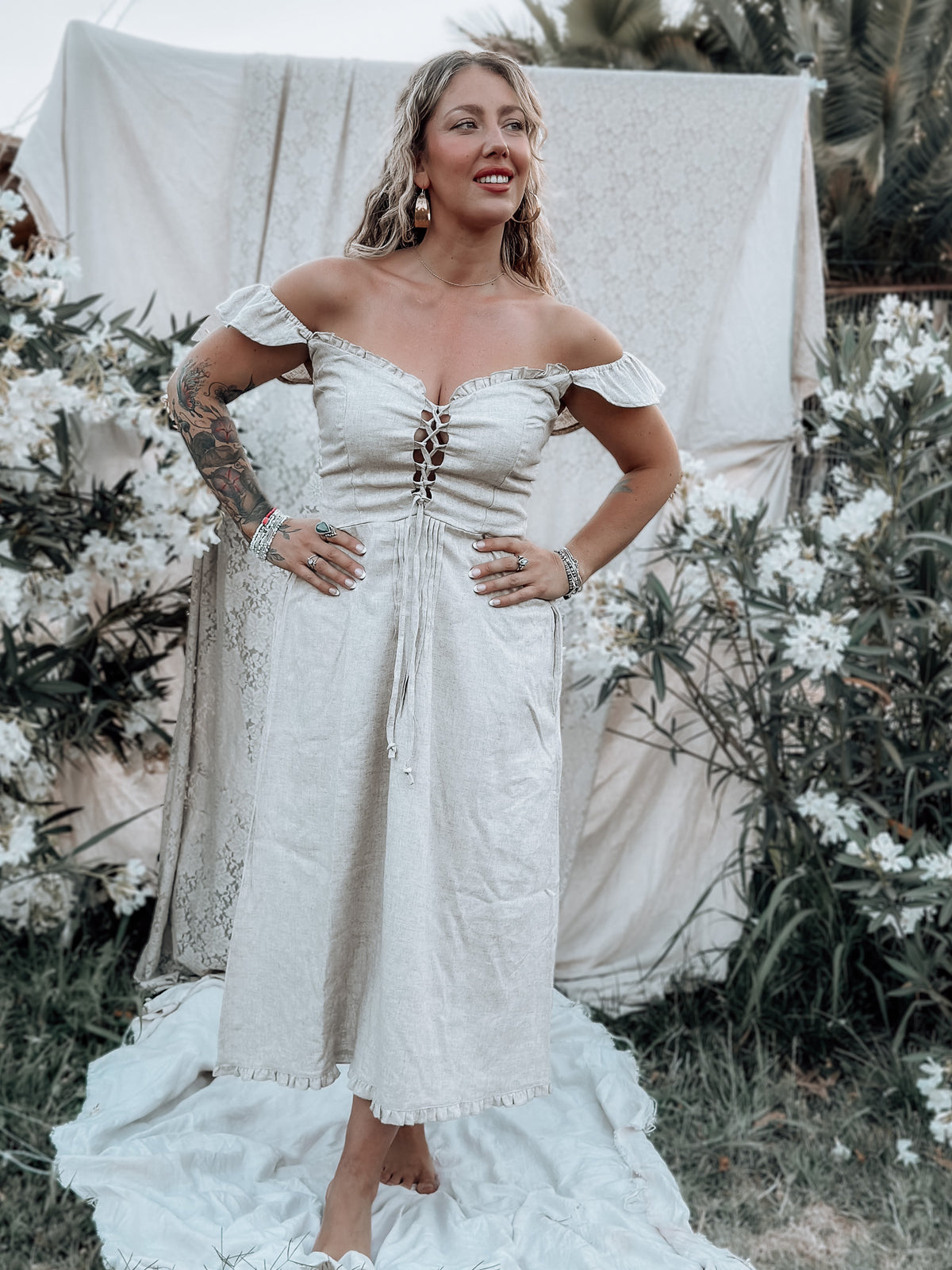 Vestido Bellucci beige