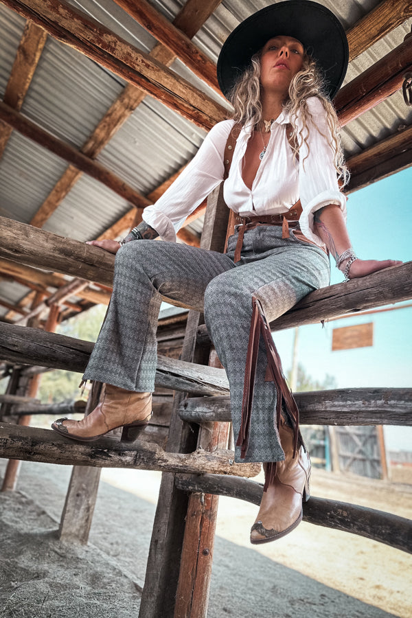 Pantalón Potra / Verde grisáceo