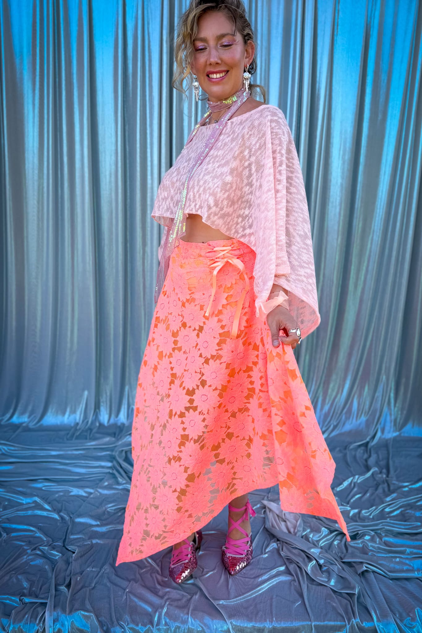 Falda Spice Girls / naranja.