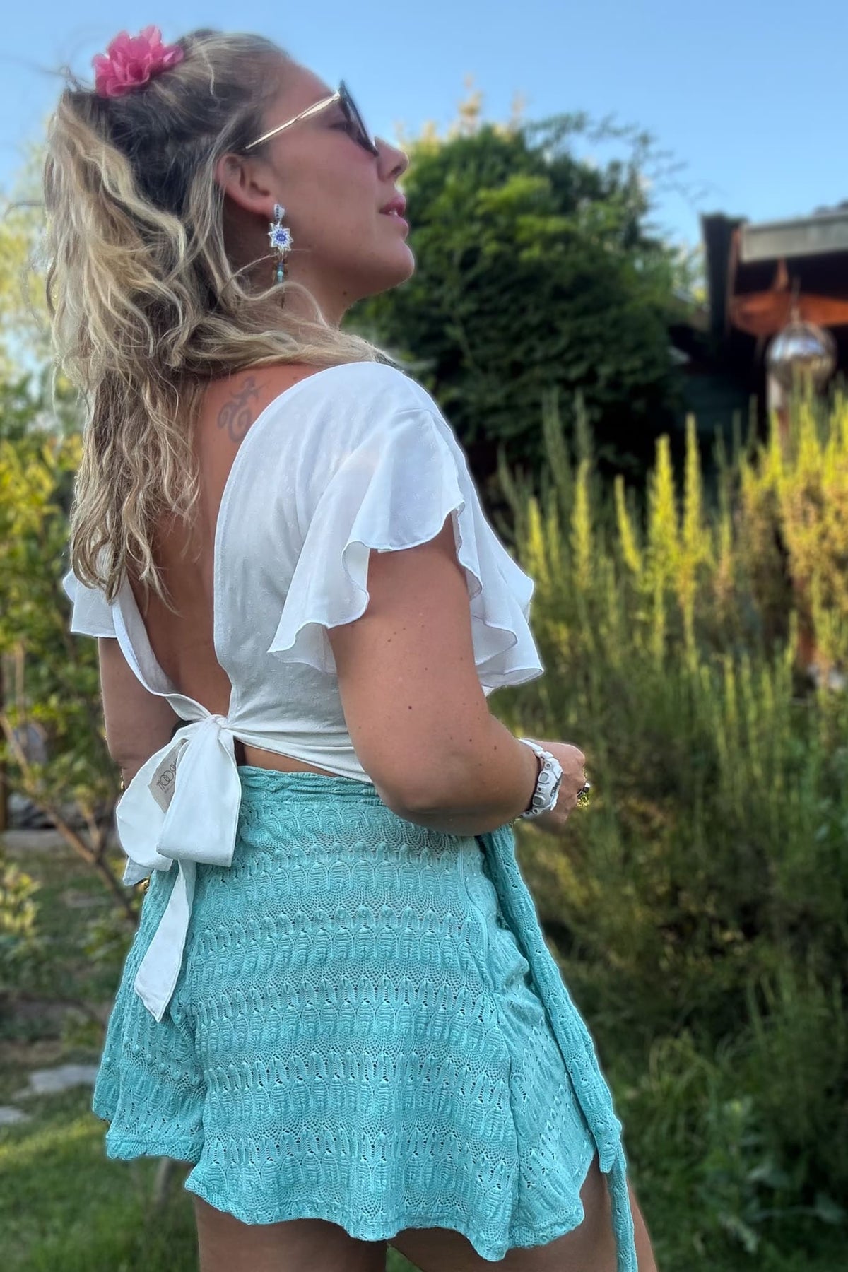 Falda Short Culito / turquesa